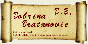 Dobrina Bratanović vizit kartica